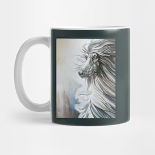 Black Afghan Hound Painting. Mug